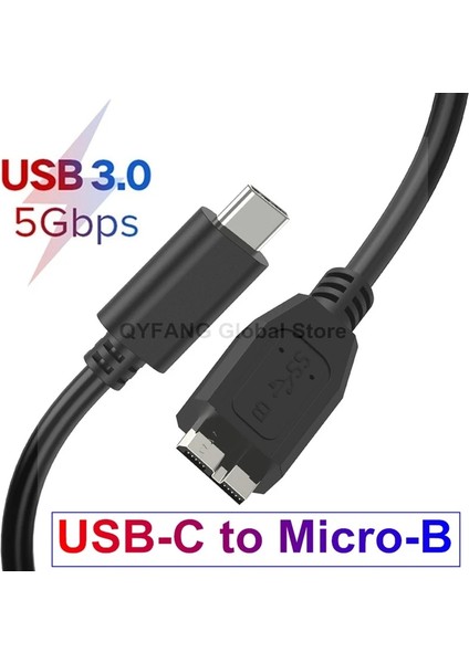 Siyah 1 M Mikro B Kablo Usb3.1 Sabit Disk Kablosu Tip C Usb3.0 USB C Mikro B Kablosu Samsung Seagate Wd HDD SSD Harici Sabit Disk Kablosu (Yurt Dışından) fiyatları