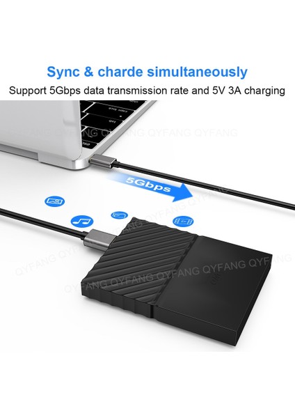 Siyah 1 M Mikro B Kablo Usb3.1 Sabit Disk Kablosu Tip C Usb3.0 USB C Mikro B Kablosu Samsung Seagate Wd HDD SSD Harici Sabit Disk Kablosu (Yurt Dışından) modelleri