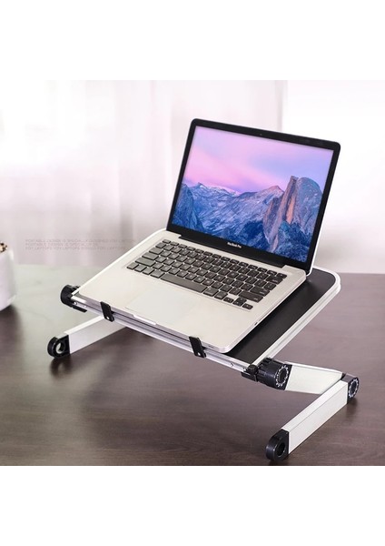 SIYAH(40X26CM) Adapdesk Ayarlanabilir Laptop Standı Alüminyum Yatak Ayaklı Masa Macbook Hava Desteği Dizüstü Standı Dizüstü Bilgisayar Tutucumasa Yükseltici (Yurt Dışından) modelleri