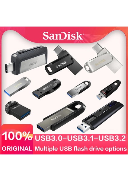 Sdddc4 256 GB Sandisk Extreme Pro Orijinal USB 3.2 Katı Hal SSD Flash Sürücü USB 3.1 Tip-C Otg Çift Arayüz USB 3.0 Memory Stick U Disk (Yurt Dışından)