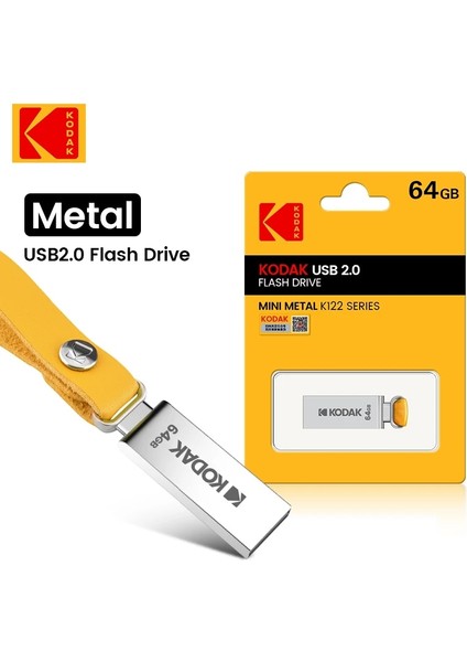 16 GB Orijinal Kodak K122 Metal USB Flash Sürücü 16 GB 32 GB 64 GB Memory Stick Kalem Sürücü Usb2.0 Yüksek Flash Disk U Disk Pc Laptop Için (Yurt Dışından)