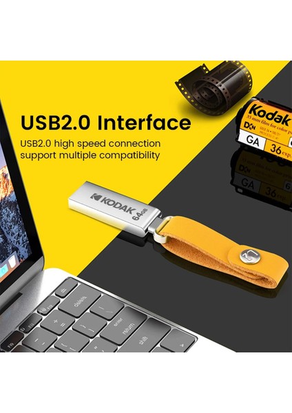 16 GB Orijinal Kodak K122 Metal USB Flash Sürücü 16 GB 32 GB 64 GB Memory Stick Kalem Sürücü Usb2.0 Yüksek Flash Disk U Disk Pc Laptop Için (Yurt Dışından)