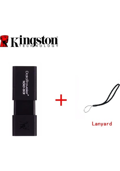 DT100G3 64GB Kingston Yeni USB Flash 16GB 32GB 64GB Siyah DT104 Flash Bellek Araba Taşınabilir Cle USB Kalem Disk Sopa DT100G3 Usb3.0 Flash Sürücü (Yurt Dışından)