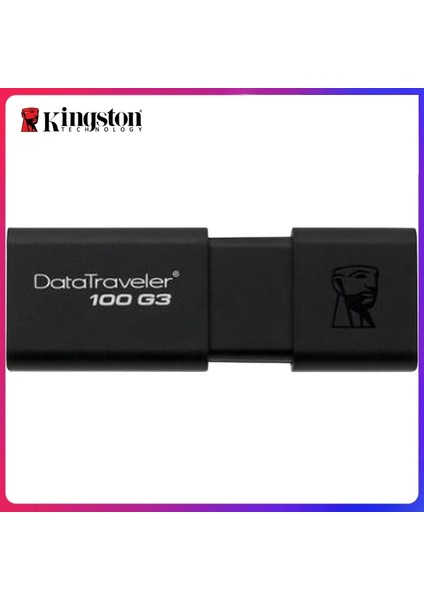DT100G3 64GB Kingston Yeni USB Flash 16GB 32GB 64GB Siyah DT104 Flash Bellek Araba Taşınabilir Cle USB Kalem Disk Sopa DT100G3 Usb3.0 Flash Sürücü (Yurt Dışından)