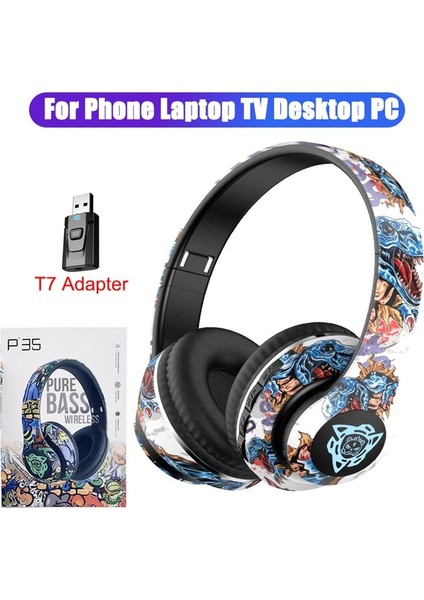 A3 T7 Adaptörü Ps4 Ps5 Tv Dizüstü Bilgisayar Bluetooth Kulaklık Rgb Oyun Müzik Kulaklık Mikrofonlu Kulaklık Desteği Tf Kart Kız Erkek Doğum Günü Hediyesi (Yurt Dışından)