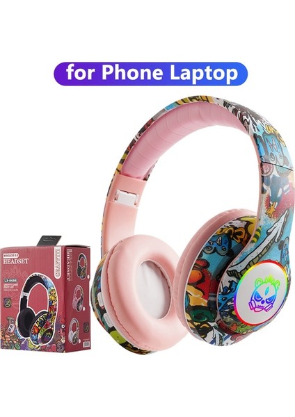 Pembe Ps4 Ps5 Tv Dizüstü Bilgisayar Bluetooth Kulaklık Rgb Oyun Müzik Kulaklık Mikrofonlu Kulaklık Desteği Tf Kart Kız Erkek Doğum Günü Hediyesi (Yurt Dışından)