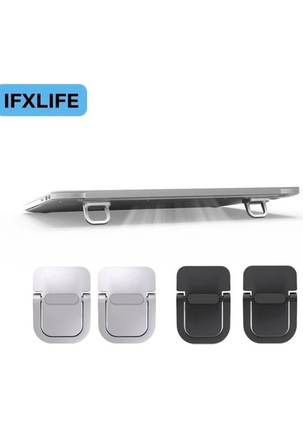 Siyah Ifxlıfe Küçük Dizüstü Bilgisayar Standı Ipad Standı Çinko Alaşım Mini Taşınabilir Dizüstü Bilgisayar Standı Macbook Air Için Uygun/pro Standı 10-18 Inç (Yurt Dışından) fiyatları