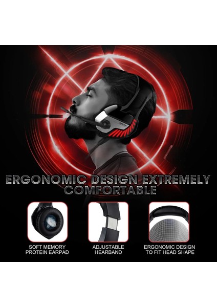 Kırmızı Kabarcık Çanta Onıkuma K5 Pro Oyun Kulaklıkları Stereo Oyun Mikrofonlu Kulaklık USB 3.5mm Kablolu Dizüstü Bilgisayar Pc Için Ps4 Xbox (Yurt Dışından) fiyatları