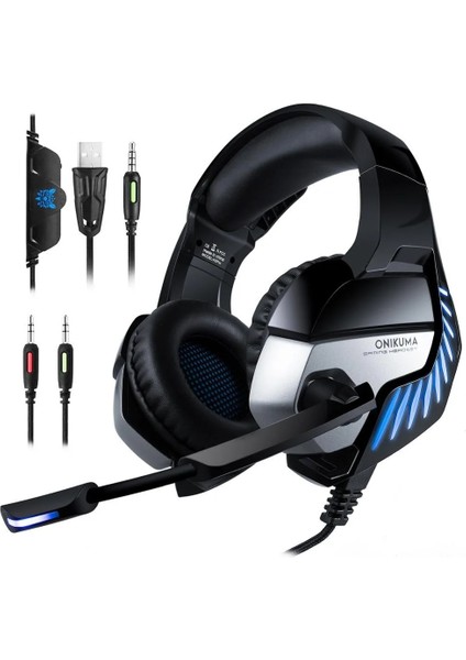 Kırmızı Kabarcık Çanta Onıkuma K5 Pro Oyun Kulaklıkları Stereo Oyun Mikrofonlu Kulaklık USB 3.5mm Kablolu Dizüstü Bilgisayar Pc Için Ps4 Xbox (Yurt Dışından) modelleri