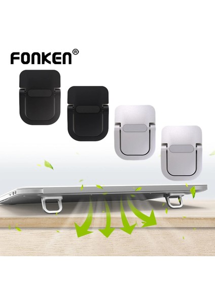Gümüş 2 Adet 2 Adet Dizüstü Bilgisayar Tutucu Masaüstü Bilgisayar Için Klavye Standı Yükseltici Alüminyum Mini Taşınabilir Dizüstü Bilgisayar Braketi Macbook Air/pro Destek Rafı (Yurt Dışından)