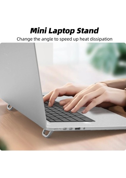 Gümüş 2 Adet 2 Adet Dizüstü Bilgisayar Tutucu Masaüstü Bilgisayar Için Klavye Standı Yükseltici Alüminyum Mini Taşınabilir Dizüstü Bilgisayar Braketi Macbook Air/pro Destek Rafı (Yurt Dışından)