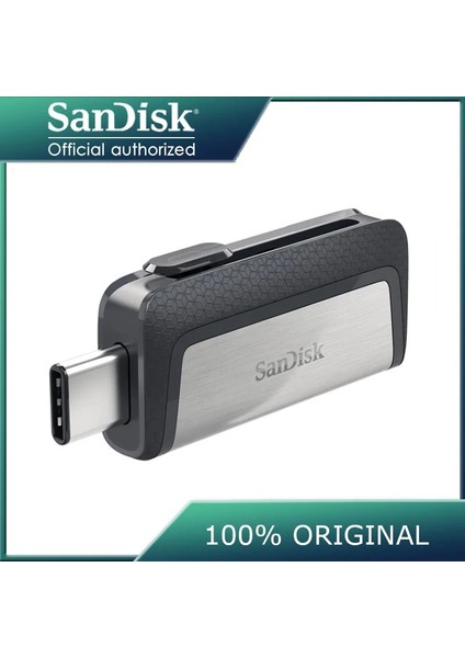 Siyah 16GB Sandisk USB Flash Sürücü Kalem Sürücü Disk Çift Sürücü USB 32GB Memory Stick Tip-C Otg USB 3.1 16G 64GB 128GB Yüksek Kaliteli USB Stick (Yurt Dışından)