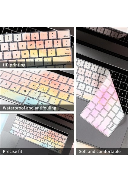 A1990 Klavye Kapak Cilt Silikon Klavye Cilt Için Macbook Air Macbook Pro 13 15 16 17 A2179 A2251 A2338 A2141 Klavye Aksesuarları (Yurt Dışından)