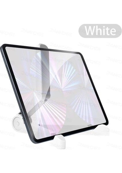 Beyaz Katlanır Evrensel Tablet Standı Tembel Ped Desteği Telefon Tutucu Telefon Standı Samsung Huawei Xiaomi IPhone IPad 10.2 9.7 (Yurt Dışından)