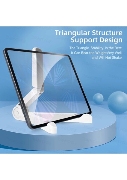 Beyaz Katlanır Evrensel Tablet Standı Tembel Ped Desteği Telefon Tutucu Telefon Standı Samsung Huawei Xiaomi IPhone IPad 10.2 9.7 (Yurt Dışından) indirimleri