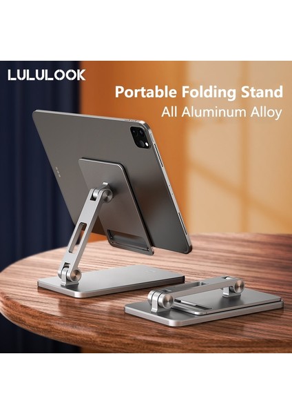 Gri Tablet Standı Alüminyum Ayarlanabilir Stand Masası Katlanabilir Telefon Tutucu iPad Pro 2021 2020 Samsung Xiaomi Standı Dizüstü Bilgisayar Desteği (Yurt Dışından) fiyatları