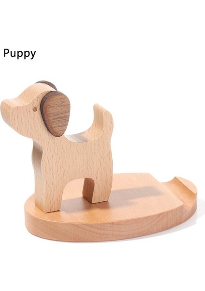 Stil 3 Montaj Braketi Mobil Masa Standı Masif Ahşap Hayvan Cep Telefonu Tutucu Araba Ev Dizüstü Bilgisayar Anahtarı/geyik/köpek/çocuk/fil (Yurt Dışından)