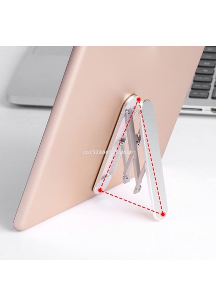 Siyah Alüminyum Alaşımlı Tablet Masaüstü Katlanır Stand Montaj Desteği Çerçeve Döner Braket Arka Kabuk Arka Etiket Taşınabilir Tutucu (Yurt Dışından)