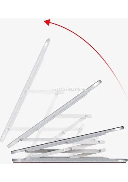 Siyah Alüminyum Alaşımlı Tablet Masaüstü Katlanır Stand Montaj Desteği Çerçeve Döner Braket Arka Kabuk Arka Etiket Taşınabilir Tutucu (Yurt Dışından)