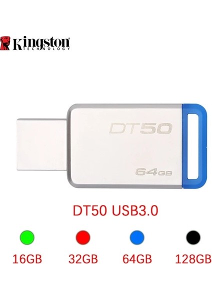 DT50 32GB Kingston DT50 USB 3.0 USB Flash Sürücü 16GB Pendrive 128GB 32GB Pendrive 64GBGB Metal Kalem Sürücüler DT104 Usb2.0 Bellek U Stick (Yurt Dışından)