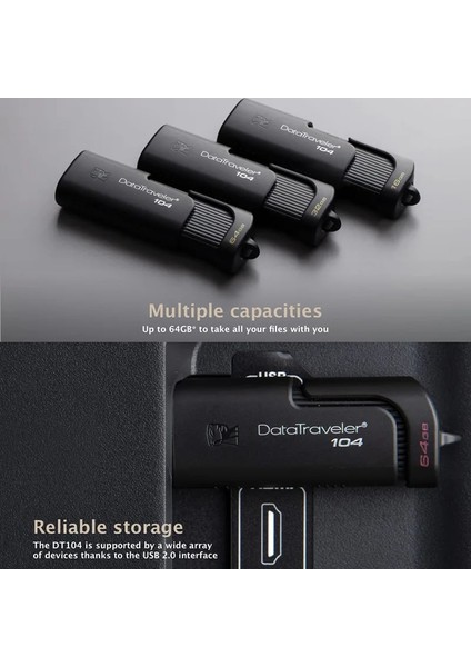 DT50 32GB Kingston DT50 USB 3.0 USB Flash Sürücü 16GB Pendrive 128GB 32GB Pendrive 64GBGB Metal Kalem Sürücüler DT104 Usb2.0 Bellek U Stick (Yurt Dışından) indirimleri
