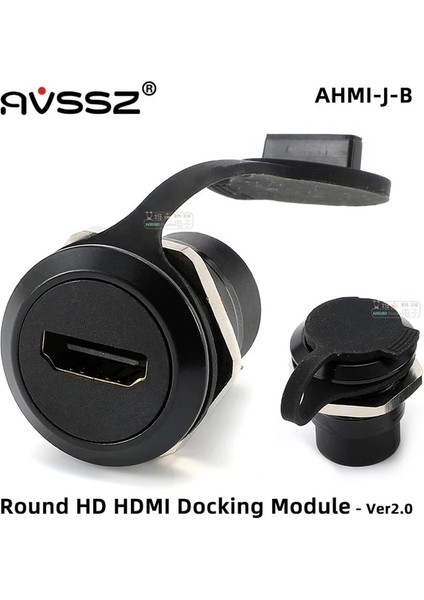 Ahdmı-J-B Avssz D Tipi HDMI 2.0 Soket Adaptörü 4K Hd Düz 90° Sağ Açı Dişi Yerleştirme Dönüştürücü Koltuk Şasi Ses Video Konektörü (Yurt Dışından)