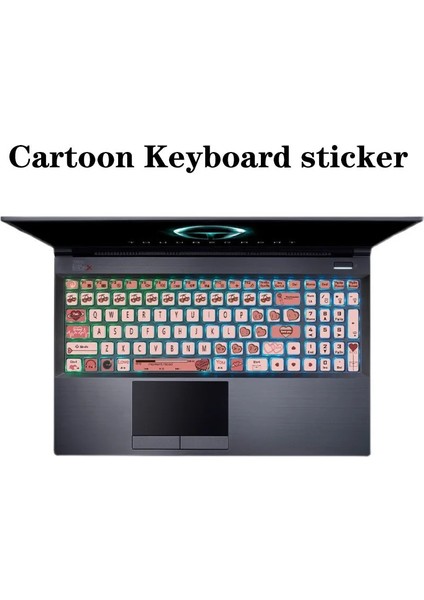 NO.6-JP-201 Klavye Çıkartmalar Ingilizce Pegatinas Teclado Durumda Oyun Dizüstü Dizüstü Aksesuarları Anime Karikatür Sevimli Klavye Koruyucu (Yurt Dışından) modelleri