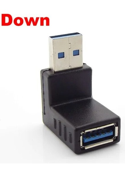 Dowm 5 Adet 1/2/5 Adet USB 3.0 A Erkek Dişi Adaptör Konnektörü Fiş Kablosu Uzatma Genişletici 90 Derece Açı Çoğaltıcı Dizüstü Bilgisayar Için (Yurt Dışından)