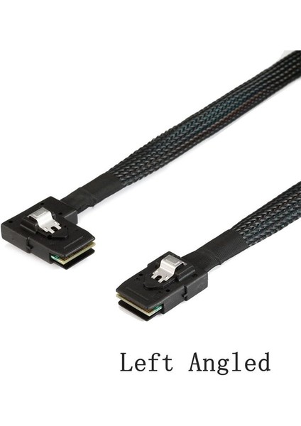 Aşağı 50CM 90 Derece Sağ Sol Aşağı Açı L Tipi Sata Kablosu Mini Sas Kablosu Mini Sas 36P - 36 Pin SFF-8087 - SFF8087 Hd Veri Kablosu 0.5m (Yurt Dışından)