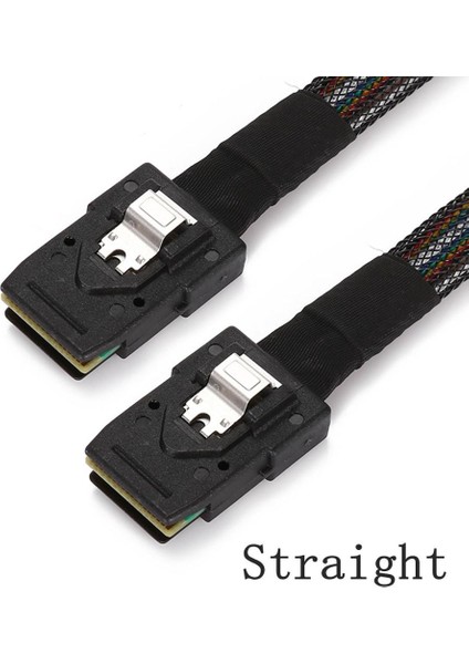 Aşağı 50CM 90 Derece Sağ Sol Aşağı Açı L Tipi Sata Kablosu Mini Sas Kablosu Mini Sas 36P - 36 Pin SFF-8087 - SFF8087 Hd Veri Kablosu 0.5m (Yurt Dışından)