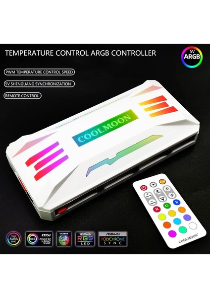 Müzikal Ritim Beyaz P-Argb Denetleyici 4-Pin Pwm Sıcaklık Kontrolü 5V 3-Pin Senkronizasyon Kablosuz Uzaktan Kumanda Şasi Fan Hub (Yurt Dışından) fiyatları