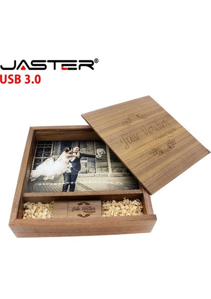Ceviz Kutusu 16 GB Ücretsiz Logo Ahşap USB 3.0 Flash Sürücü 4g 8g 16G 32G 64 GB 128G Düğün Hediyesi Kalem Sürücüler Kutusu 6*4 Memory Stick Fotoğraf U Disk (Yurt Dışından)