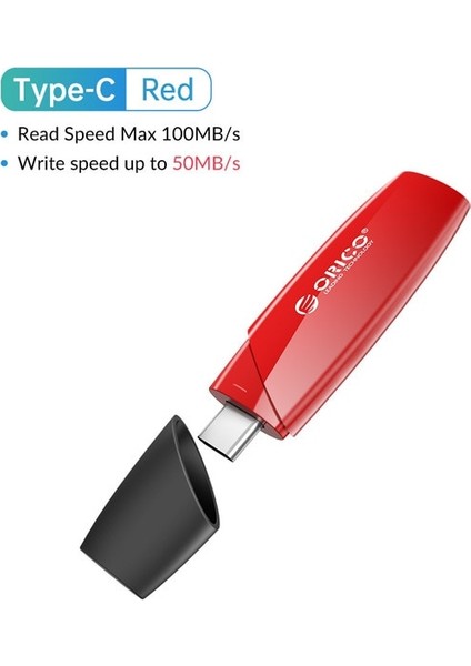 Tip C-Kırmızı 8gb Orıco Yeni Trend Usb2.0 USB Flash Sürücüler 4gb 8gb 32GB Kalem Sürücü USB 2.0 USB Çubuk Pendrive Harici Depolama Için Siyah Kırmızı Renk (Yurt Dışından)