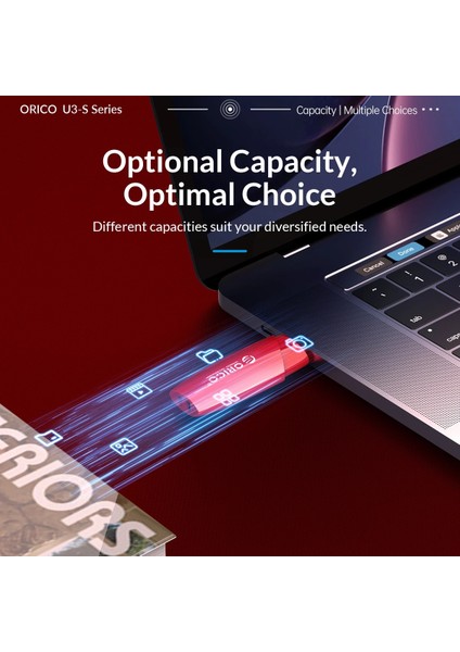 Tip C-Kırmızı 8gb Orıco Yeni Trend Usb2.0 USB Flash Sürücüler 4gb 8gb 32GB Kalem Sürücü USB 2.0 USB Çubuk Pendrive Harici Depolama Için Siyah Kırmızı Renk (Yurt Dışından)
