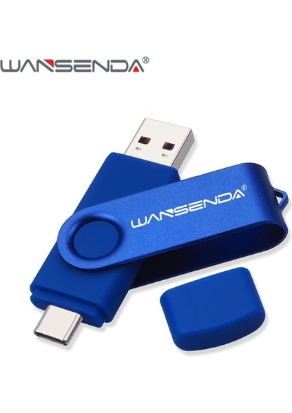Lacivert 16GB Wansenda USB Flash Sürücü 512GB 256GB USB 3.0 Pen Drive 128GB Type C Android/pc Için Cle USB Stick 64GB Pendrive 32GB Memoria USB (Yurt Dışından)
