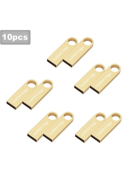Altın Pendrive 2.0 128MB X10 Adet 10 Adet/grup Pendrive 128GB Memory Stick 32GB 4gb Metal USB Flash Sürücü 128GB Kalem Sürücü 64 GB 8gb USB Stick 16 GB Hediye Özel Logo (Yurt Dışından)
