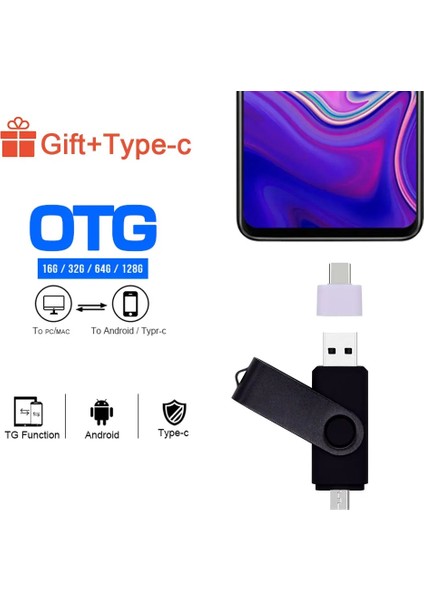 Mor 64GB Özel Logo Renkli Otg 2.0 USB Flash Sürücü 8gb 16GB 32GB 64GB USB Sopa Kalem Sürücü Akıllı Telefon/dizüstü Bilgisayar Için Yüksek Hızlı Pendrive (Yurt Dışından) fırsatları