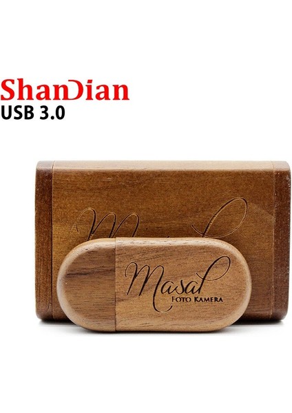 Ceviz 64GB Ücretsiz Özel Logo USB 3.0 Flash Sürücü 4GB/8GB/16GB/32GB/64GB Kalem Sürücüler Düğün Fotoğrafçılığı Hediye Kutusu Memory Stick Gerçek Kapasite (Yurt Dışından) fırsatları