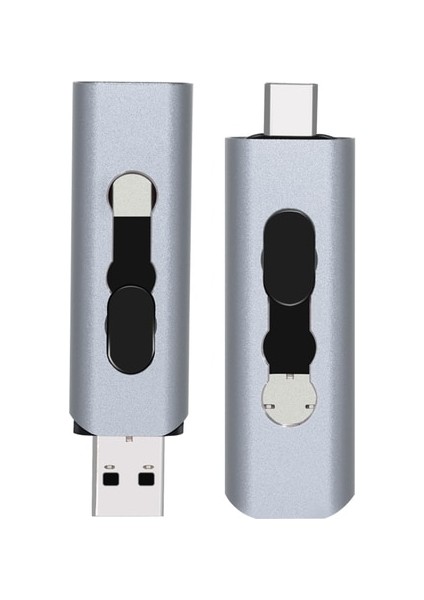 Gri 128 GB USB 2.0 Flash Sürücüler 128 GB Tip C USB Bellek Bellek Sürücüsü Fotoğraf Çubuğu Depolama ve Yedekleme Için Android/bilgisayarla Uyumlu (Yurt Dışından)