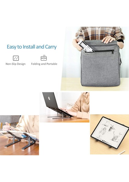 Uzay-Gri Urgrico Tablet Için Ayarlanabilir Dizüstü Bilgisayar Standı Dizüstü Standı MacBook Için Katlanabilir Alüminyum Dizüstü Bilgisayar Tutucu Hp Dell (Yurt Dışından) fırsatları