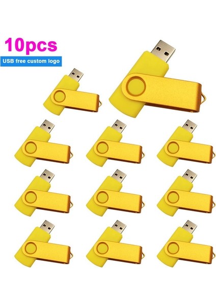 Sarı USB 2.0 1 GB x 10 Adet 10 Adet/grup USB Flash Sürücü 64 GB Kalem Sürücü 512 MB 1 GB 2 GB 4 GB 8 GB 16 GB Pendrives USB Stick 32 GB Memory Stick Ücretsiz Özel Logo Hediye (Yurt Dışından)