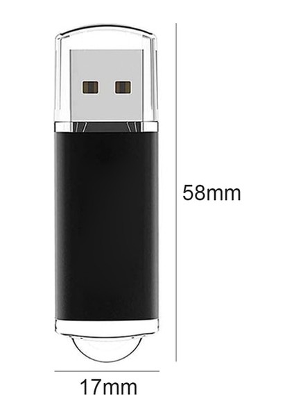 Siyah 512M USB Flash Sürücü USB 2.0 Pendrive Çinko Alaşım Jump Sürücü Bilgisayar Depolama Cihazı Şeffaf Kapaklı 64MB/128MB256MB/512MB/1G/2G/4G (Yurt Dışından)