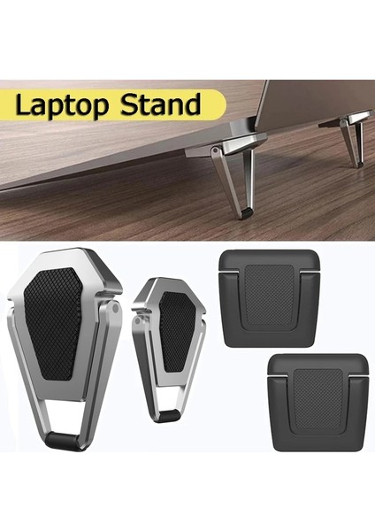 2 Adet (Metal) Metal Katlanabilir Dizüstü Bilgisayar Standı Evrensel Kaymaz Braketi Desteği Macbook Pro Air Lenovo Dizüstü Dizüstü Bilgisayarlar Için Montaj Tutucu Ayaklar (Yurt Dışından) fiyatları