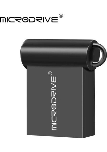 Siyah 64GB Süper Mini Metal Pendrive 32GB Yüksek Hızlı USB Flash Sürücü Cle USB Stick 64GB 128GB Flash Bellek Flash USB Anahtarlık ile (Yurt Dışından)