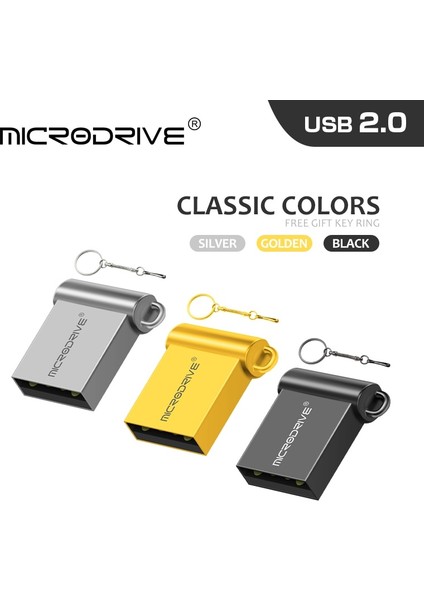 Siyah 64GB Süper Mini Metal Pendrive 32GB Yüksek Hızlı USB Flash Sürücü Cle USB Stick 64GB 128GB Flash Bellek Flash USB Anahtarlık ile (Yurt Dışından) fiyatları