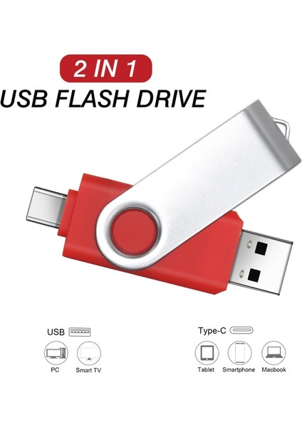 Mavi Type-C 8gb Metal Otg 2 In 1 Kalem Sürücü 64GB Mikro USB Bellek Çubuğu 32GB Pendrive 16GB Type-C Adaptör USB Flash 8gb Cle USB Flash Sürücü 4gb (Yurt Dışından)