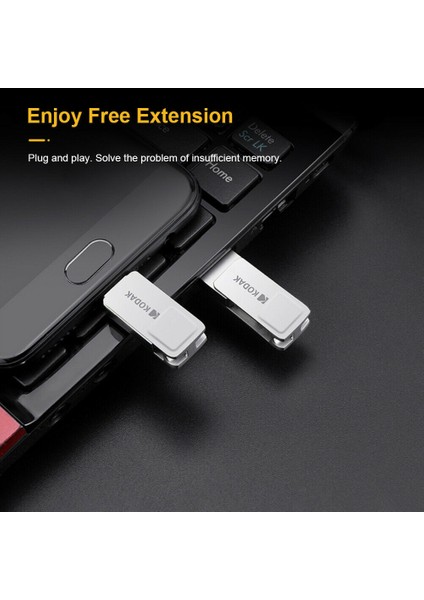 iphone 32GB Kodak USB Flash Sürücü K223C 64GB Mini Tip C Otg Çift Pendrive 128GB 32GB Metal U-Disk Akıllı Telefon Pc Masaüstü Dizüstü Macbook Için (Yurt Dışından) fiyatları