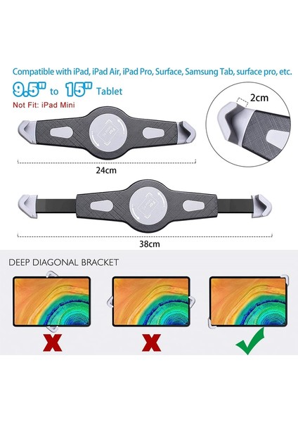 Pz2 Tablet Standı Evrensel 4 Ila 11 Inç Tablet Braketi 9 Ila 15 Inç Tablet Montajı Ipad Pro Mini Hava Samsung Xiaomi Huawei Tab Pad (Yurt Dışından)
