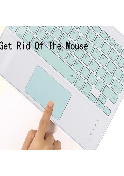 Sarı-10 Inç Touchpad Kablosuz Bluetooth Klavye Ipad iPhone Samsung Huawei Xiaomi Tablet Cep Telefonu Pc Bilgisayar Için Taşınabilir Mını Tuş Takımı (Yurt Dışından)