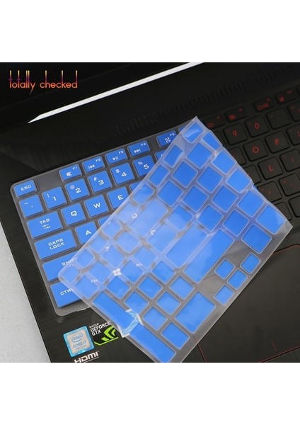Mavi 15.6 Inç Klavye Kapak Laptop Koruyucu Cilt Asus Rog Zephyrus M GU501GM GU501 GU501G GM501GS GM501 GM501GM GM501G (Yurt Dışından)